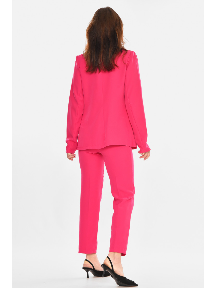 Костюм женский однотонный малинового цвета 1003 212591C