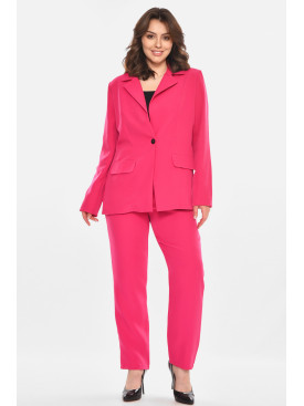 Костюм женский однотонный малинового цвета 212592C