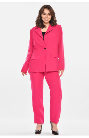 Костюм женский однотонный малинового цвета 212592C Костюм женский однотонный малинового цвета 212592C