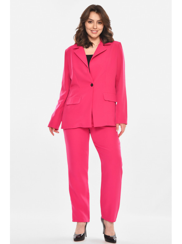 Костюм женский однотонный малинового цвета 212592C
