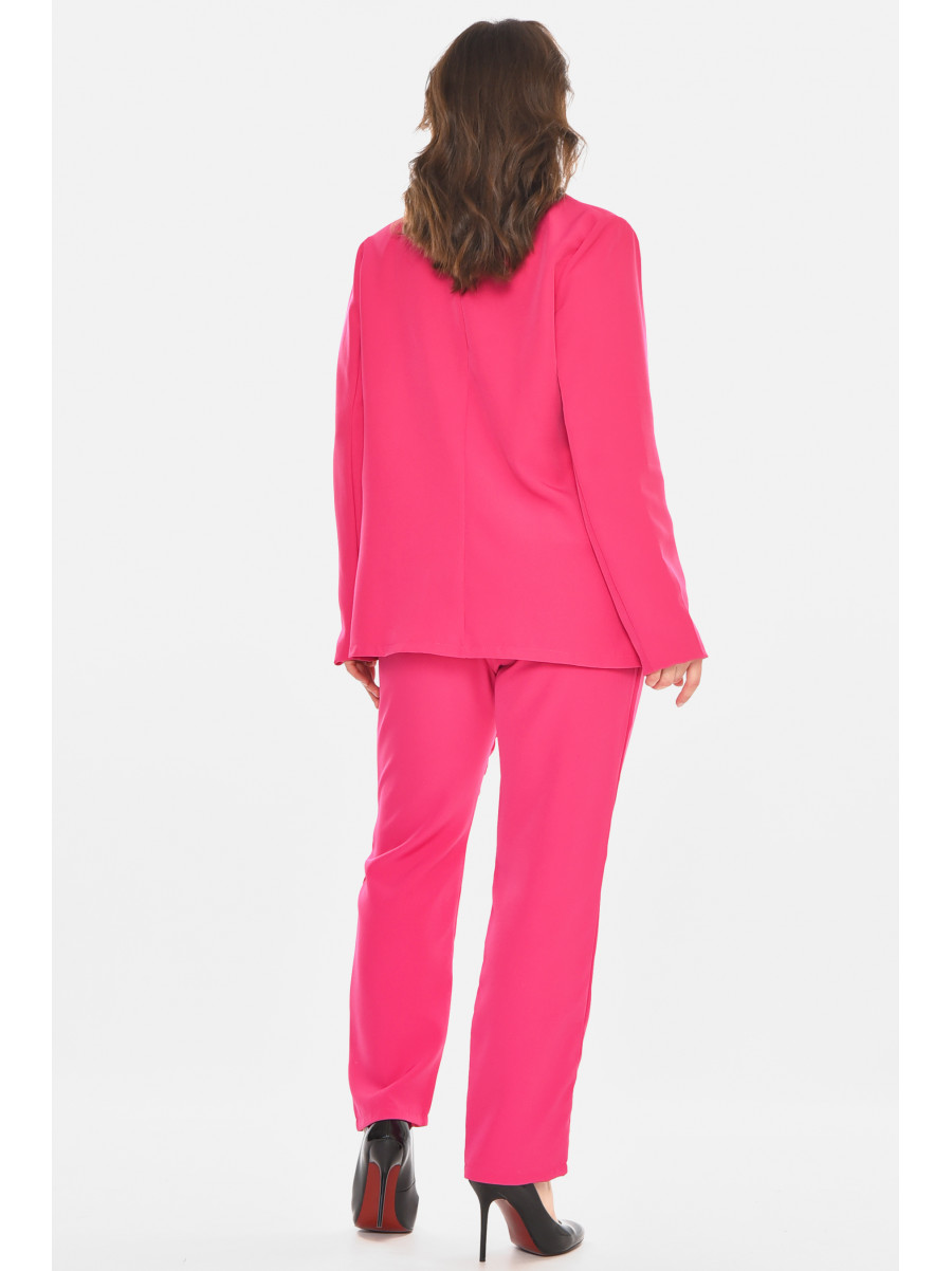 Костюм женский однотонный малинового цвета 212592C
