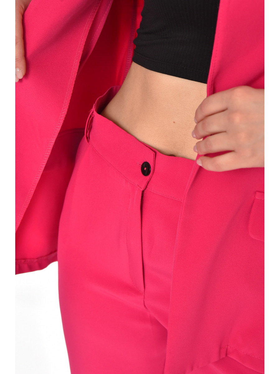 Костюм женский однотонный малинового цвета 212592C