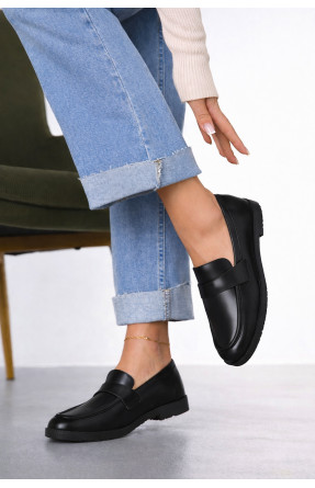 Туфли-лоферы женские черного цвета 6548-2 212594C