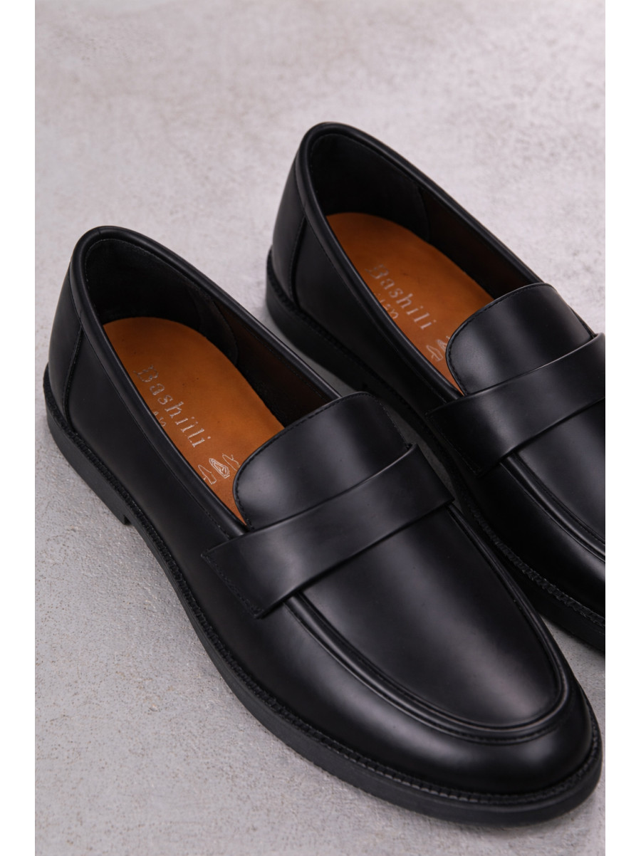 Туфли-лоферы женские черного цвета 6548-2 212594C