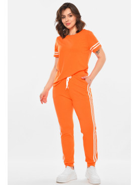 Спортивний костюм жіночий помаранчевого кольору 212598C
