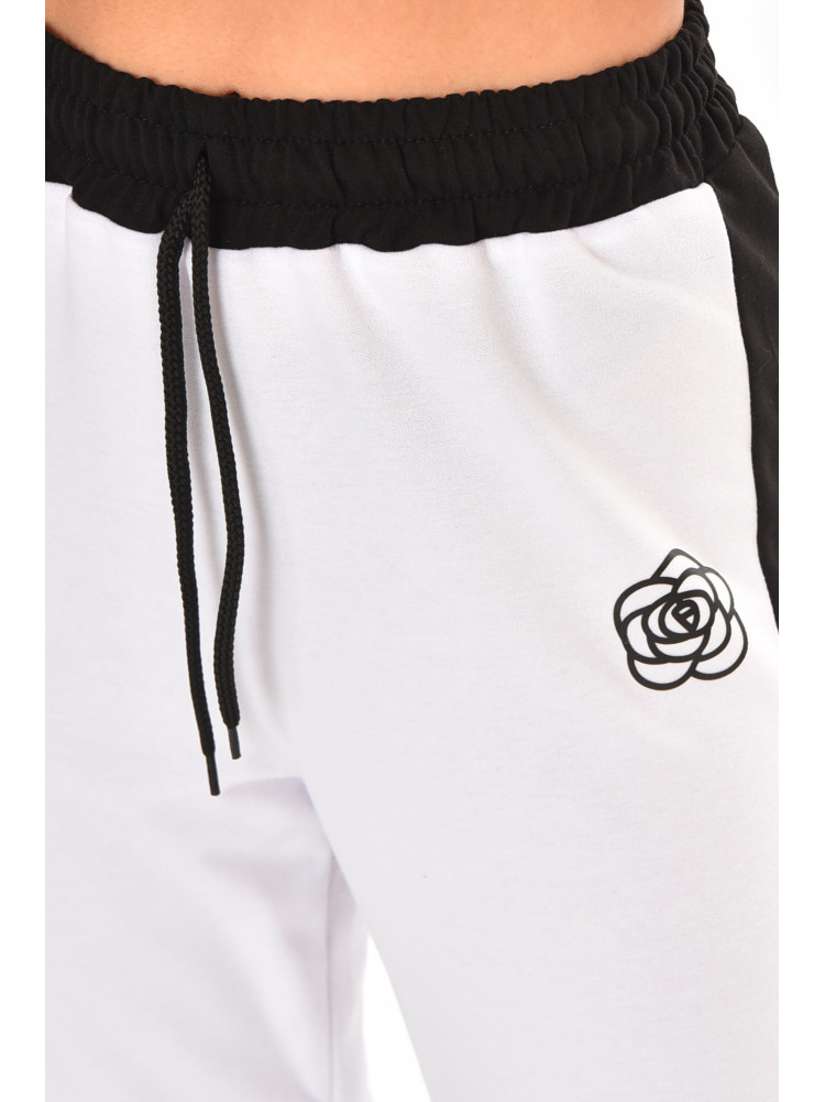 Спортивний жіночий костюм білого кольору з принтом 604 212599C