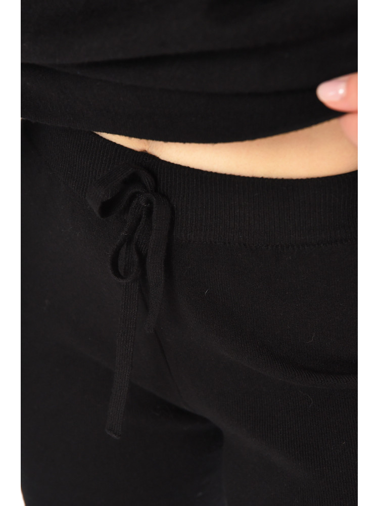 Костюм женский однотонный кашемировый черного цвета 212600C