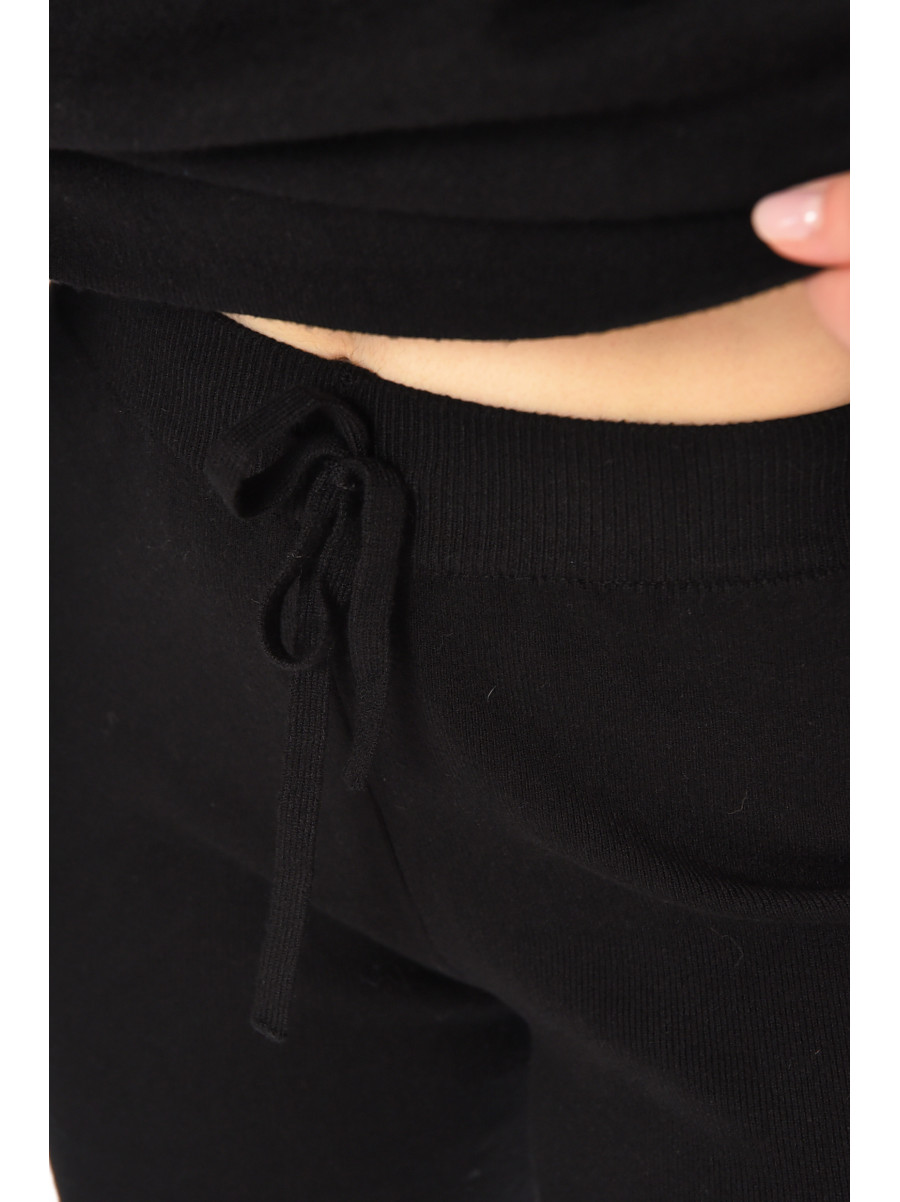 Костюм женский однотонный кашемировый черного цвета 212600C