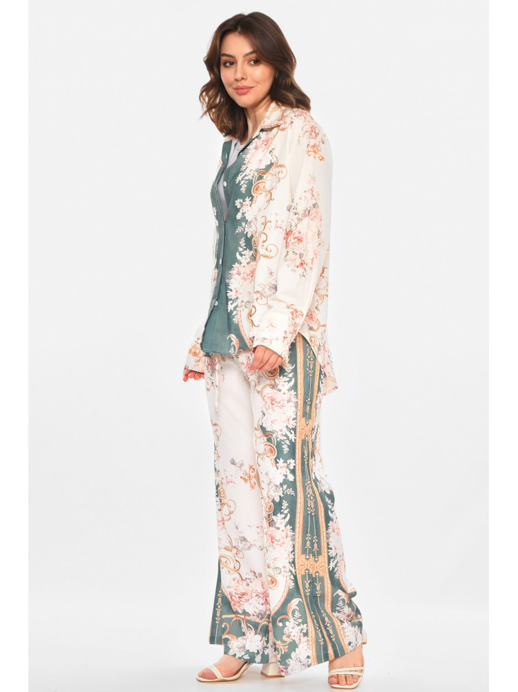 Костюм женский бежевого цвета с принтом 212608C