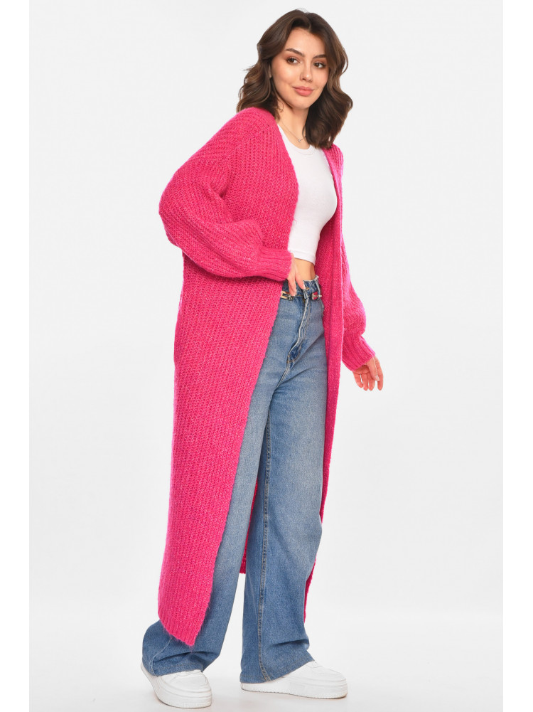 Кардиган женский удлиненный розового цвета 212609C