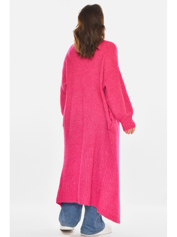 Кардиган женский удлиненный розового цвета 212609C