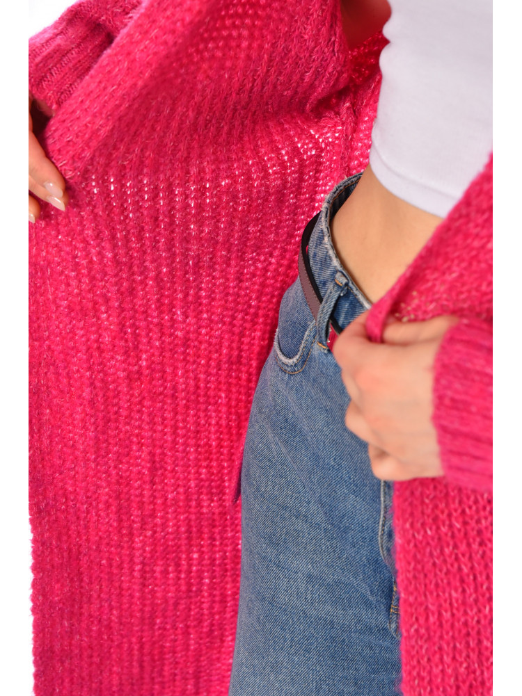 Кардиган женский удлиненный розового цвета 212609C