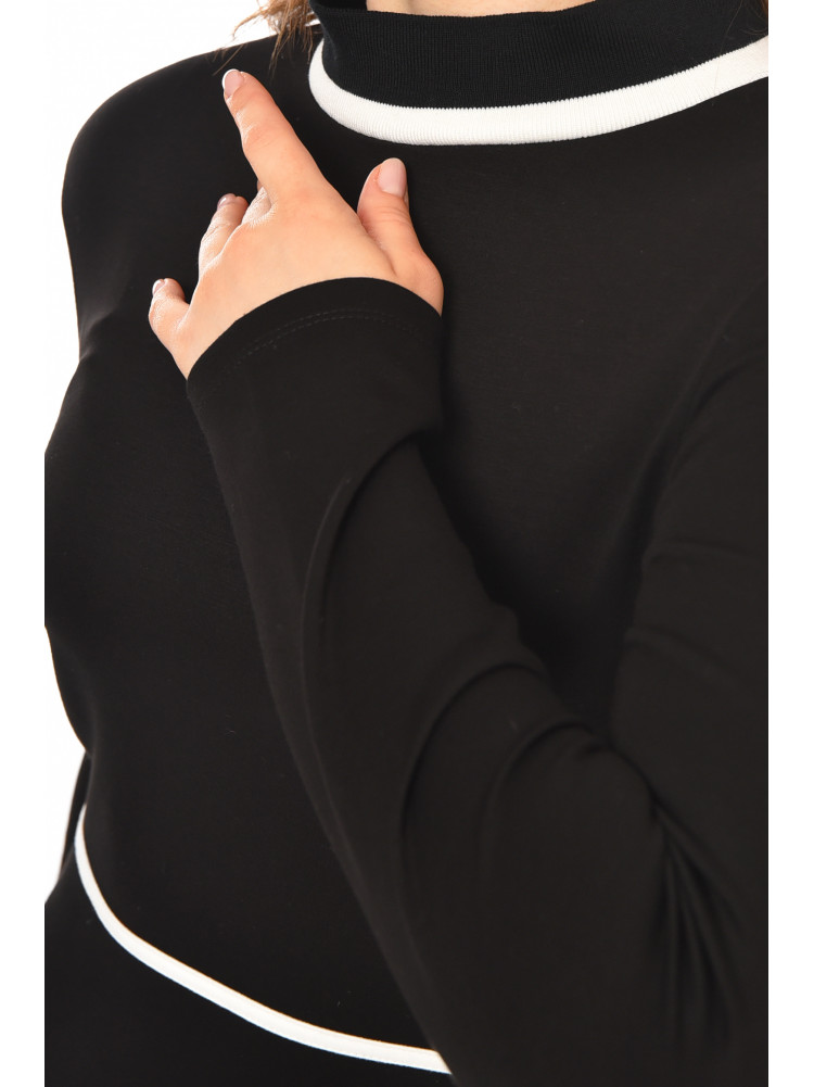 Платье женское однотонное черного цвета 212612C