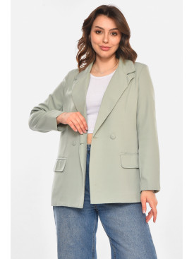 Пиджак женский однотонный серого цвета 212615C Пиджак женский однотонный серого цвета 212615C