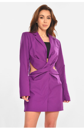 Сукня-піджак жіноча однотонна фіолетового кольору 212616C Сукня-піджак жіноча однотонна фіолетового кольору 212616C