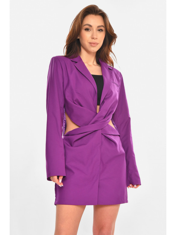 Сукня-піджак жіноча однотонна фіолетового кольору 212616C