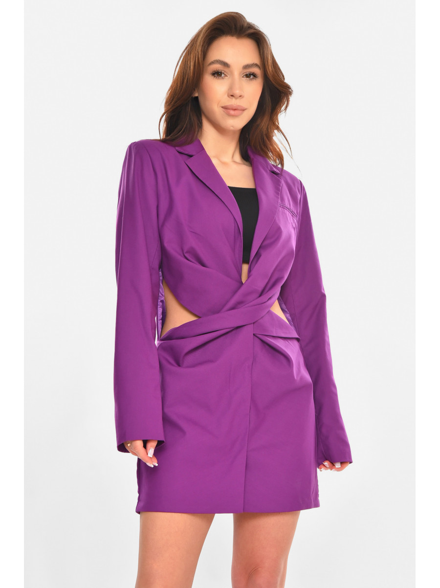 Сукня-піджак жіноча однотонна фіолетового кольору 212616C