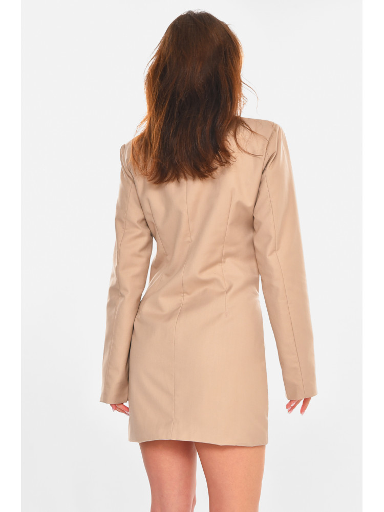Сукня-піджак жіноча однотонна бежевого кольору 212617C