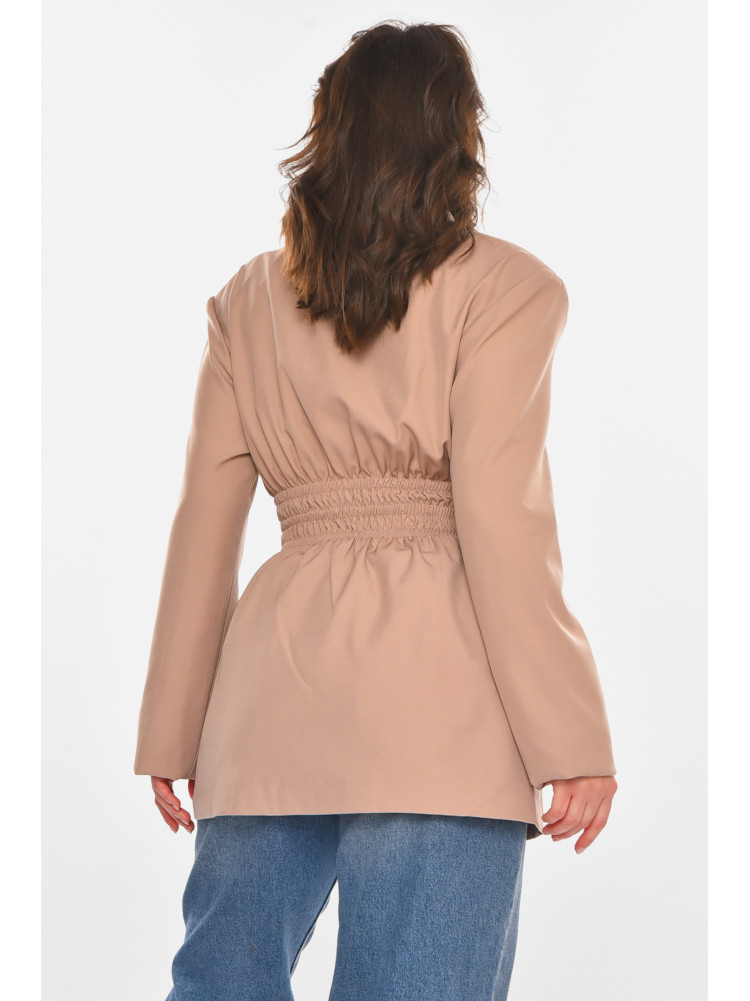 Пиджак женский однотонный цвета мокко 212618C