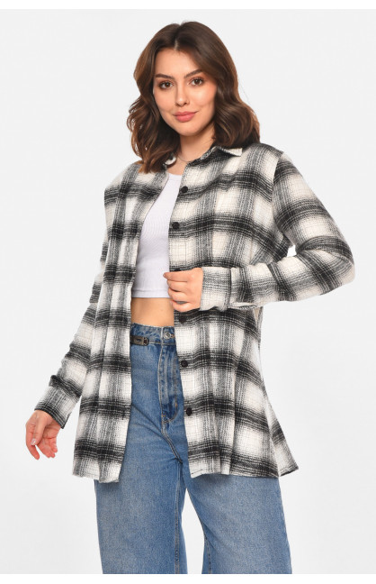 Рубашка женская серого цвета с принтом 212620C Рубашка женская серого цвета с принтом 212620C