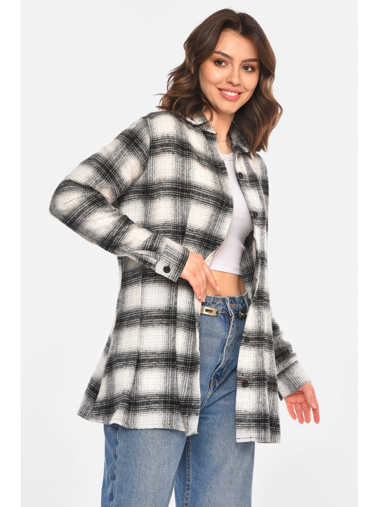 Сорочка жіноча сірого кольору з принтом 212620C