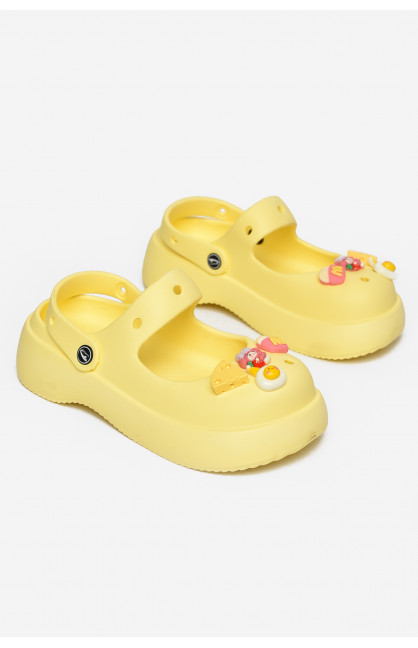 Кроксы женские желтого цвета 5159-2 212623C