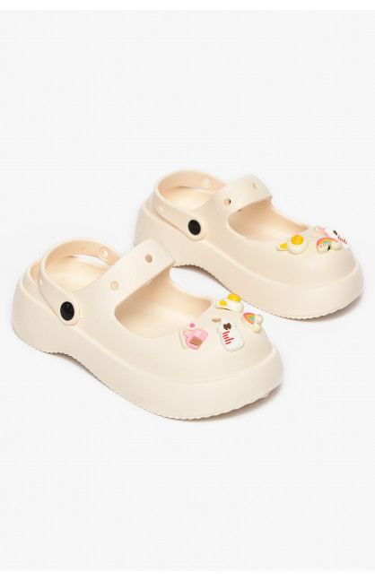 Кроксы женские белого цвета 5159-2 212628C