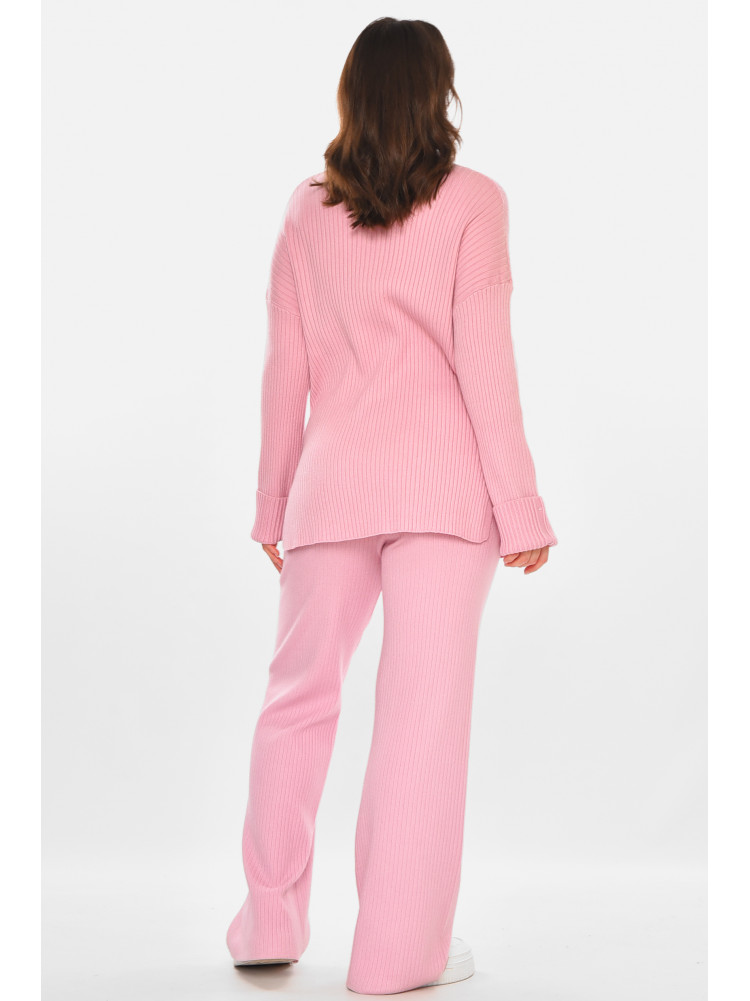 Костюм женский однотонный кашемировый пудрового цвета 212629C