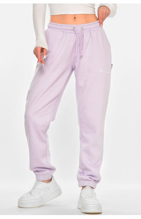Спортивні штани жіночі на флісі бузкового кольору 212635C Спортивні штани жіночі на флісі бузкового кольору 212635C