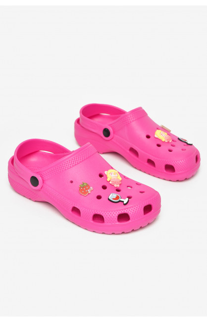 Кроксы женские малинового цвета 3001 212643C