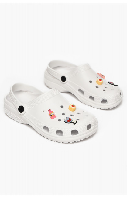 Кроксы женские белого цвета 3001 212646C