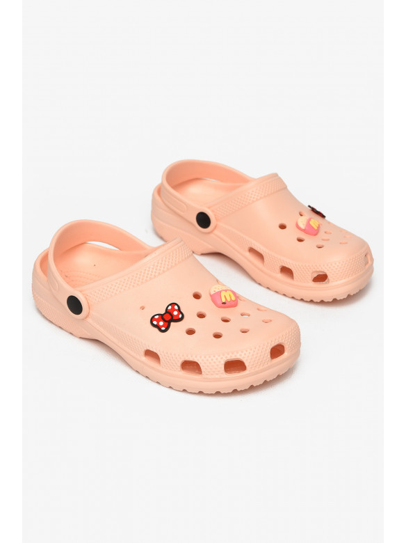 Крокси жіночі персикового кольору 3001 212647C