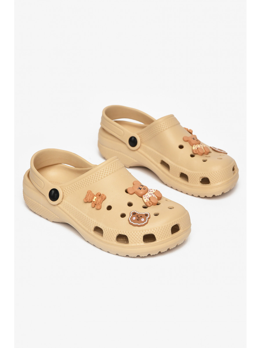Кроксы женские бежевого цвета 3001 212650C