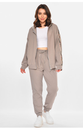 Спортивный костюм женский серого цвета с принтом T-380 212655C Спортивный костюм женский серого цвета с принтом T-380 212655C