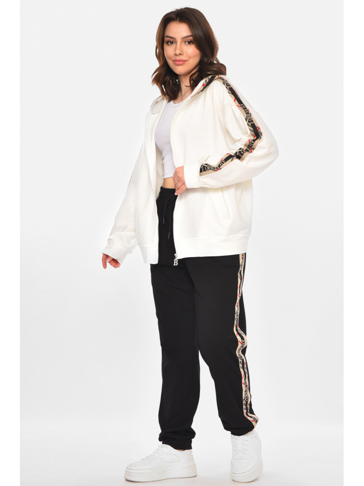 Спортивный костюм женский черного цвета с принтом T-380 212656C