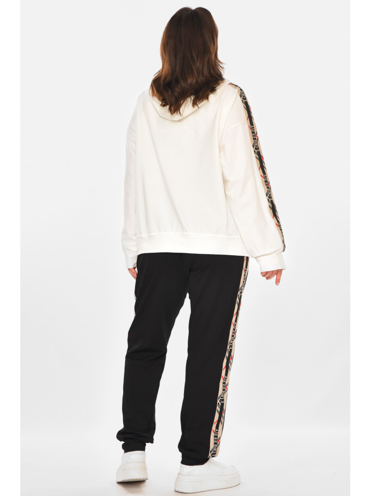 Спортивный костюм женский черного цвета с принтом T-380 212656C