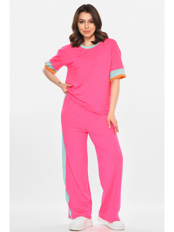 Спортивный костюм женский розового цвета 212657C