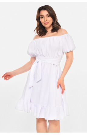 Платье женское однотонное белого цвета 212671C Платье женское однотонное белого цвета 212671C