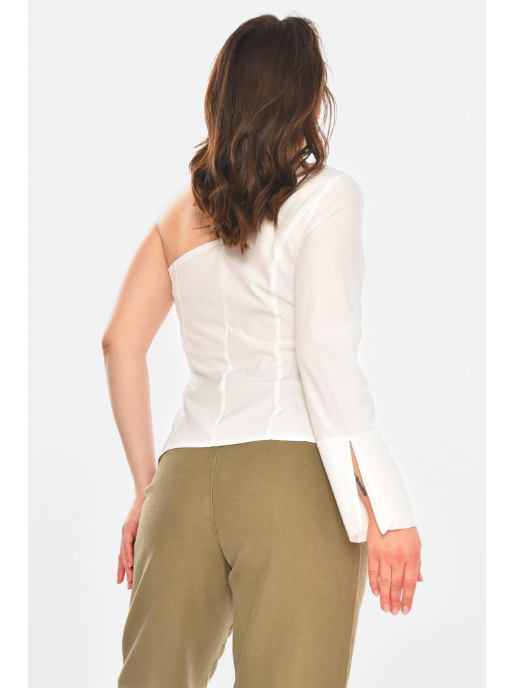 Сорочка жіноча однотонна білого кольору 212675C