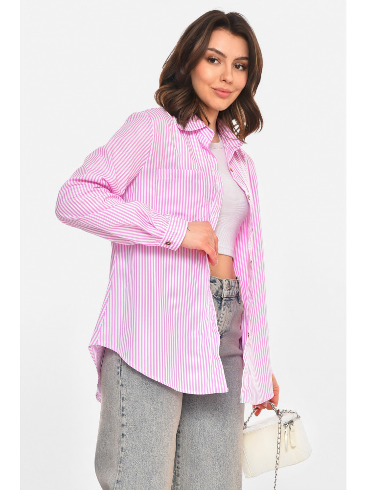 Сорочка жіноча бузкового кольору з принтом 212678C