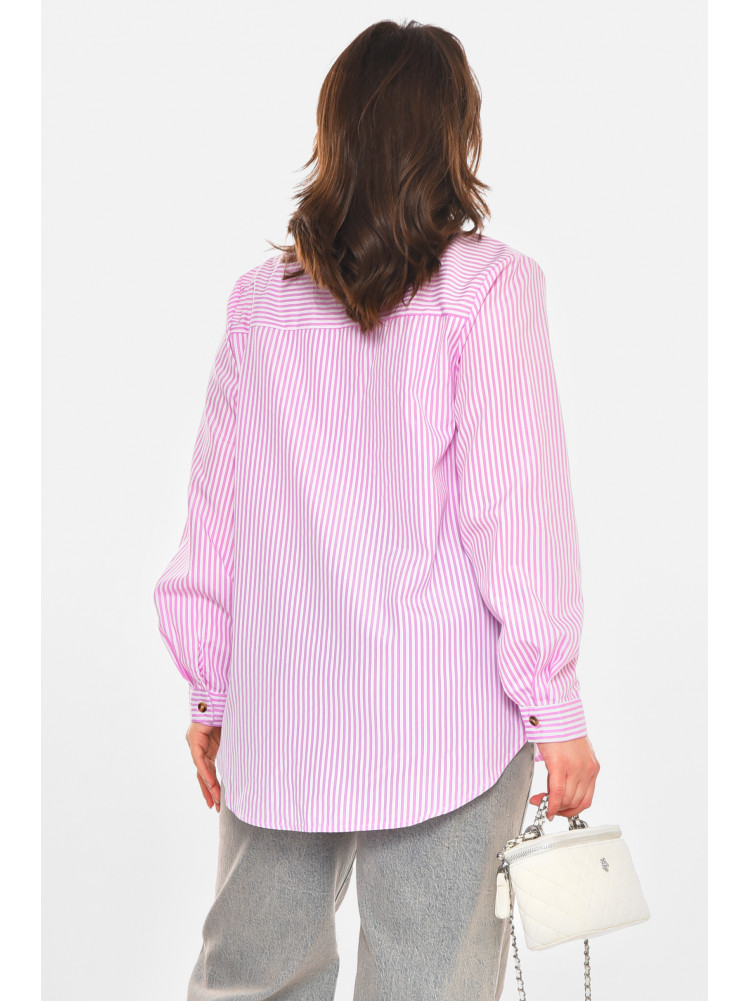 Сорочка жіноча бузкового кольору з принтом 212678C