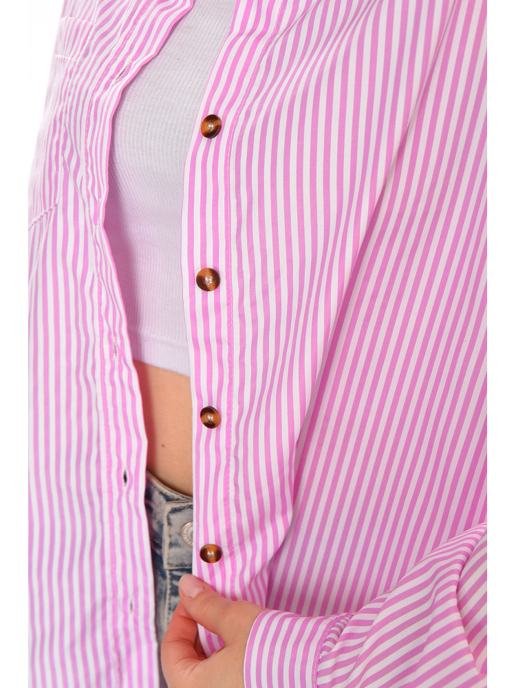 Сорочка жіноча бузкового кольору з принтом 212678C