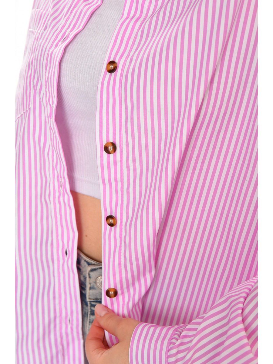 Сорочка жіноча бузкового кольору з принтом 212678C