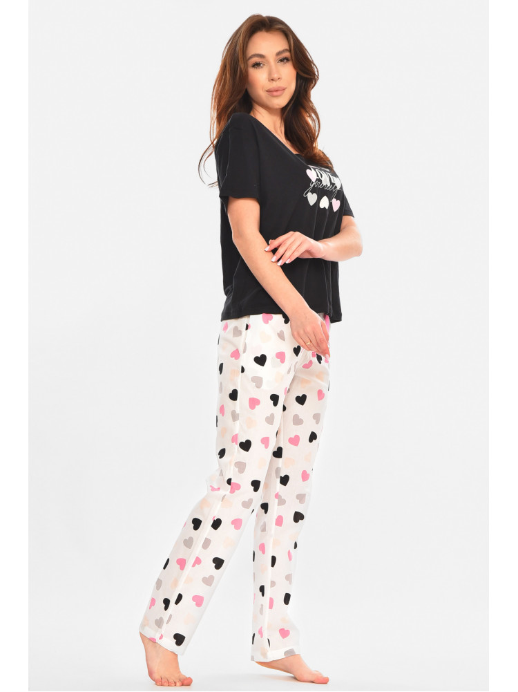 Пижама женская черно-белого цвета 212679C