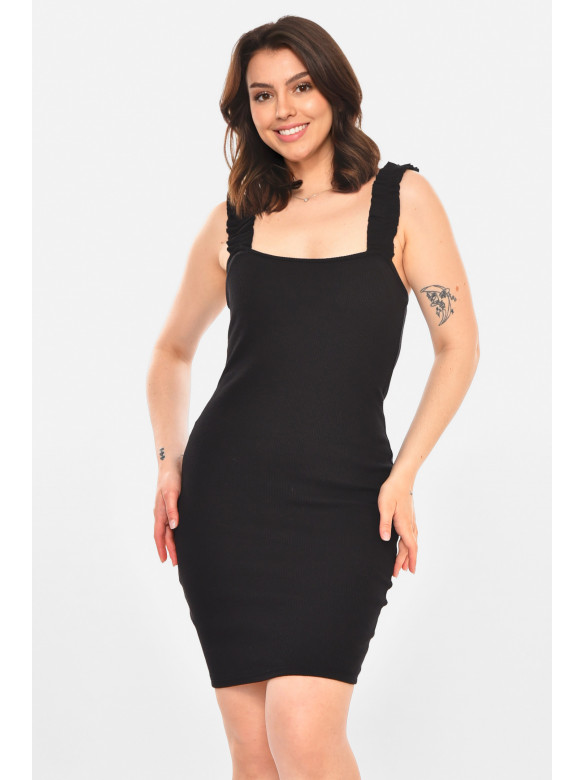 Платье женское трикотаж черного цвета 212684C