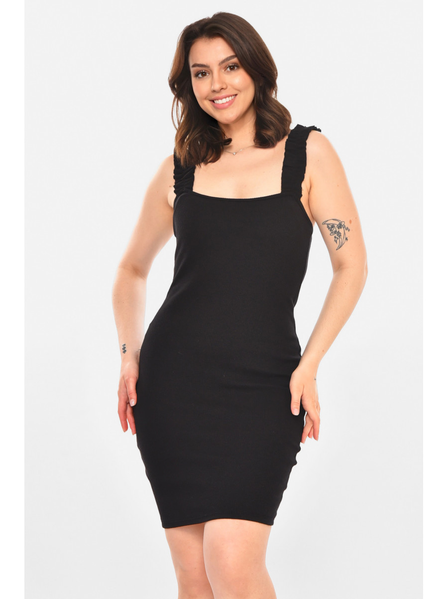 Платье женское трикотаж черного цвета 212684C