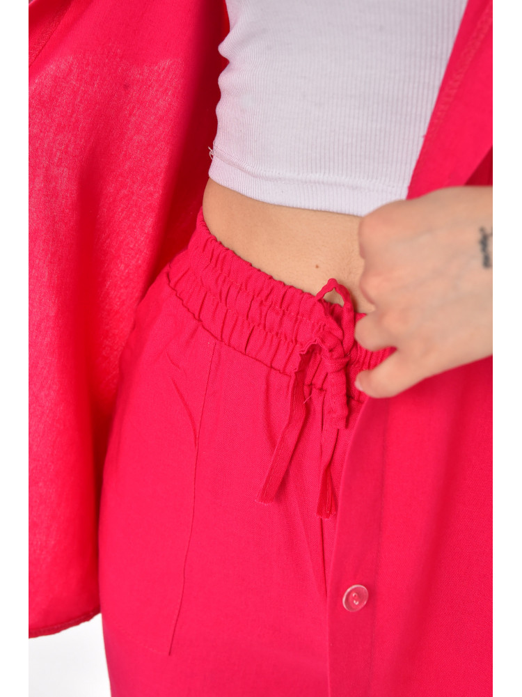 Костюм женский однотонный малинового цвета 212692C