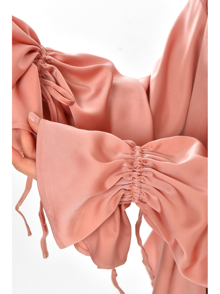 Рубашка женская однотонная пудрового цвета 212700C