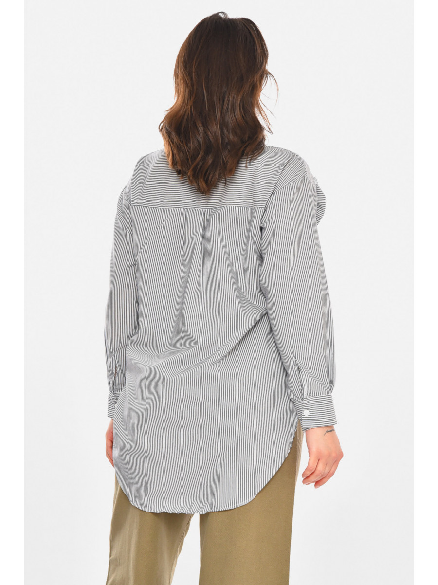 Рубашка женская серого цвета с принтом 212714C