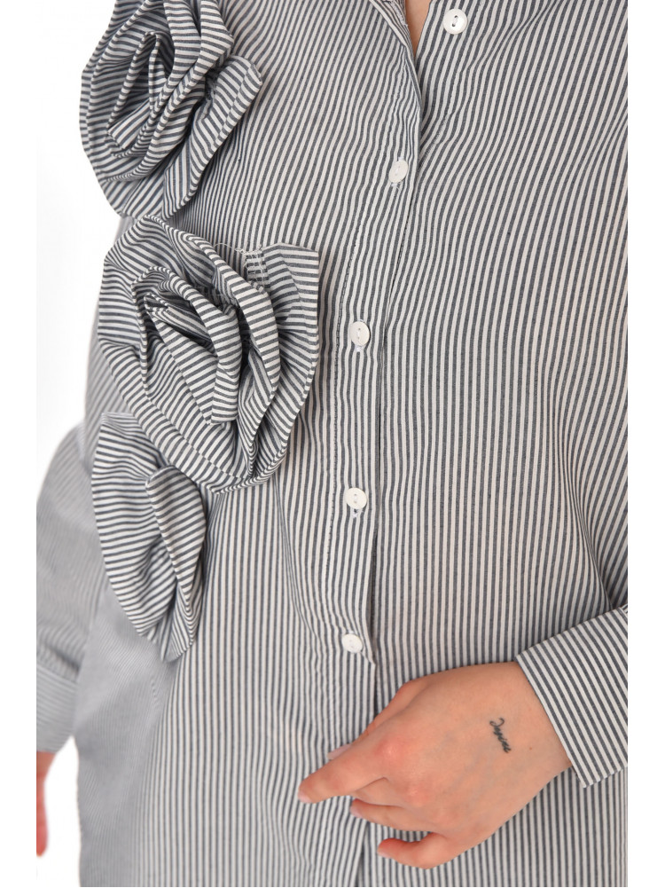 Рубашка женская серого цвета с принтом 212714C